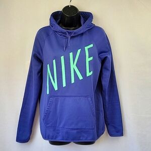 Nike Thermal Logo Cowlneck Hoodie Periwinkle Blue Size Small